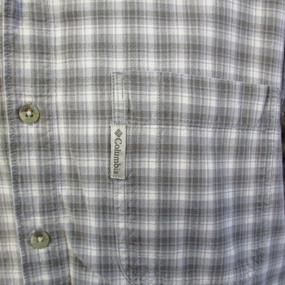 Columbia Plaid Casual Oxford Shirt - Picture 3 of 4